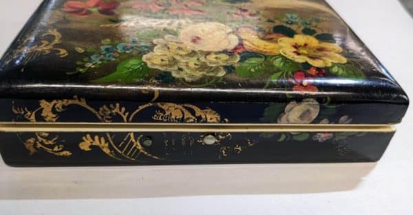 Early Papier Mache Box floral Miscellaneous 4