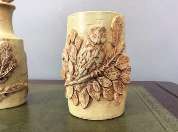 Bernard Rooke Owl Vase and Owl Lidded Jar Bernard Rooke Antique Ceramics 5