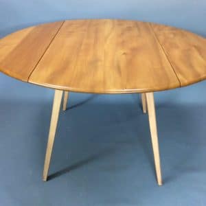 Mid Century Ercol Oval Drop Leaf Dining Table dining table Antique Furniture