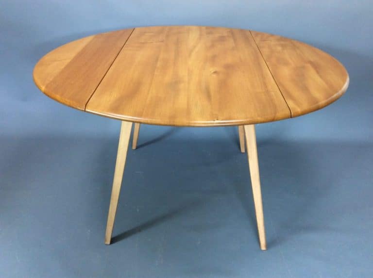 Mid Century Ercol Oval Drop Leaf Dining Table