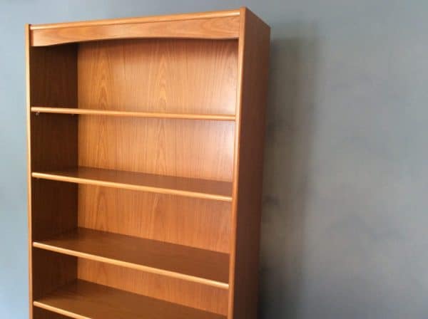 Mid Century Tall Teak Bookcase bookcase Antique Bookcases 7