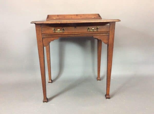 Arts & Crafts Stones Patent Oak Desk c1900 - Image 2