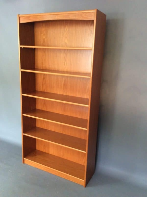 Mid Century Tall Teak Bookcase - Image 2