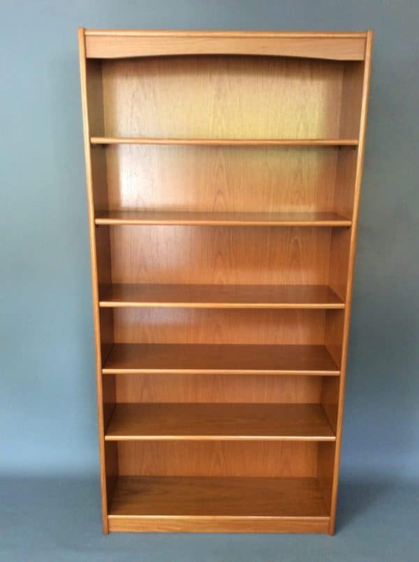 Mid Century Tall Teak Bookcase bookcase Antique Bookcases 3