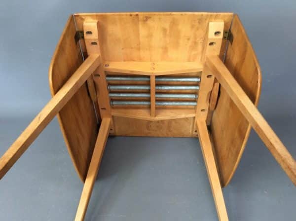 Mid Century Rectangular Drop Leaf Dining Table - Image 5