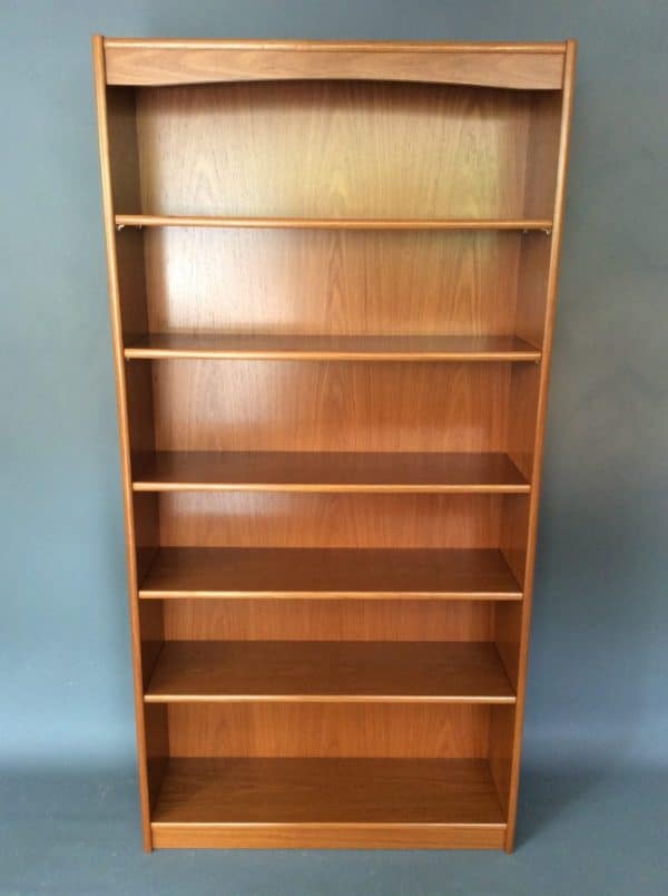 Mid Century Tall Teak Bookcase bookcase Antique Bookcases 3