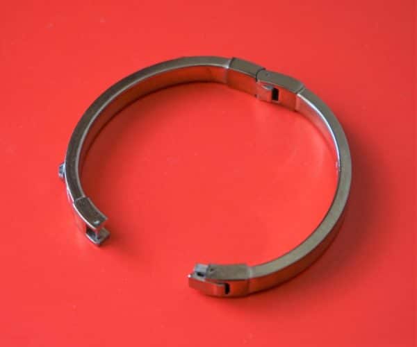 SALE - Vintage Attwood & Sawyer Gold Plated Gem Set Bangle - Boxed - Image 5