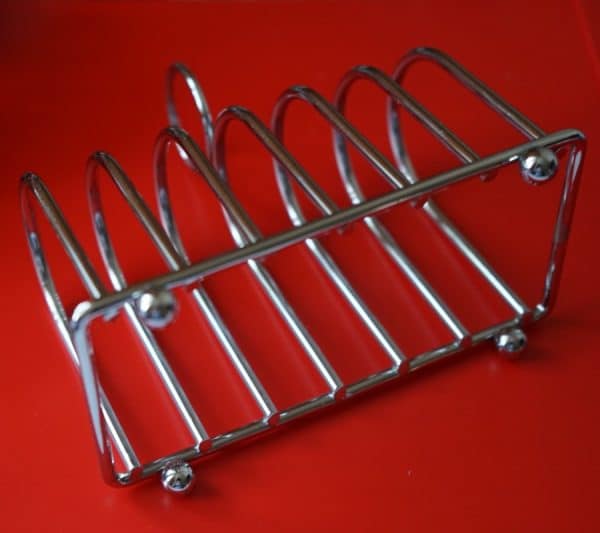 Vintage Chrome Six Bar Letter / Toast Rack