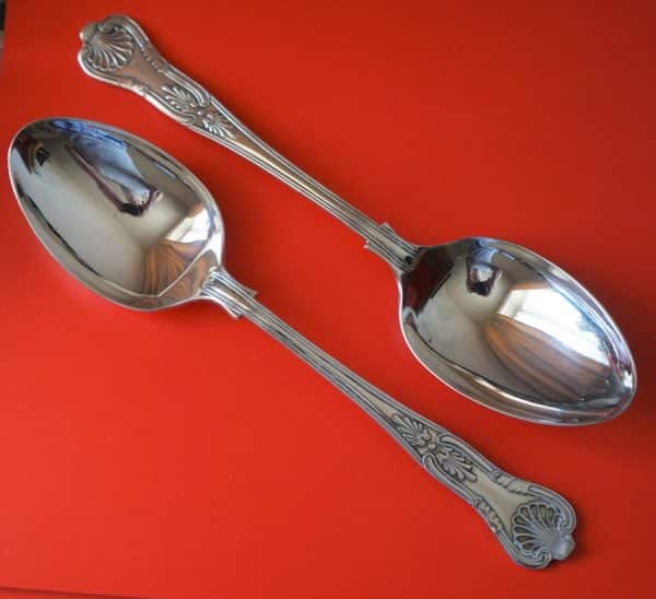 Pair of Vintage EPNS A1 Kings Pattern Serving Spoons Boxed Silver Butter Knife Antique Silver 3