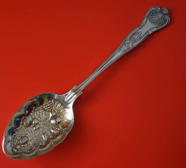 Large Sheffield E P N S Berry Spoon with Gilded Bowl – Collectable Item Boxed Berry Spoon Antique Silver 6