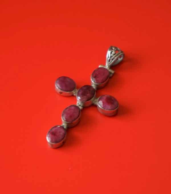 Two Silver Gem Set Crucifix Pendants - Boxed / Ideal Gift / Present - Image 4