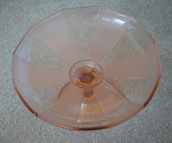 SALE – Art Deco Austrian Stolzie Pink Part Dinner Service – 22 Pieces Antique Glassware 4