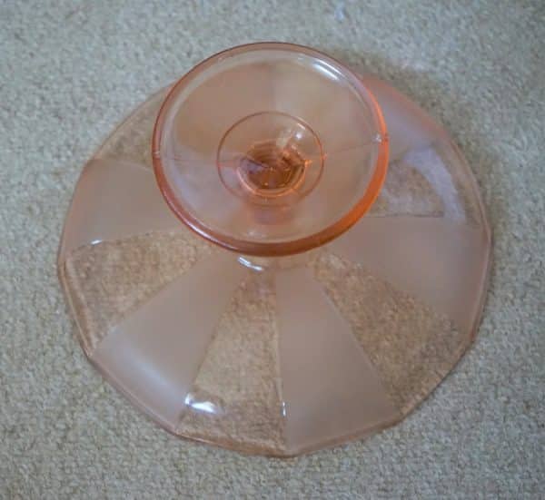 SALE – Art Deco Austrian Stolzie Pink Part Dinner Service – 22 Pieces Antique Glassware 5