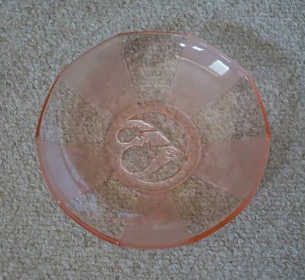 SALE – Art Deco Austrian Stolzie Pink Part Dinner Service – 22 Pieces Antique Glassware 11
