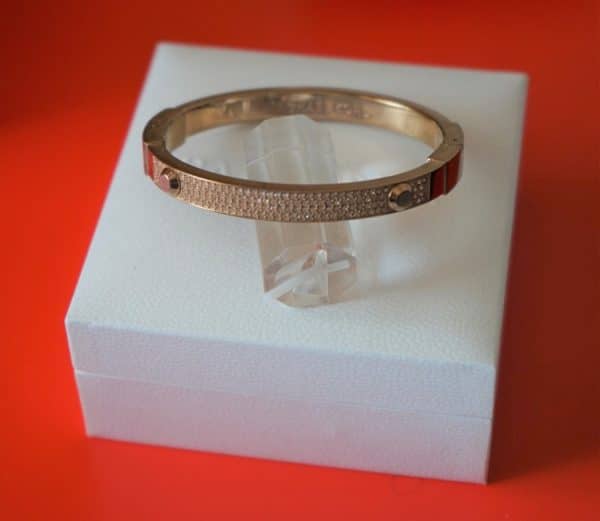 SALE - Vintage Michael Kors Rose Gold Plated Swarovski Bangl - Image 4