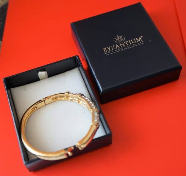 Vintage New Gold Plated Swarovski Bangle – Boxed Gold Jewellery Antique Bracelets 6