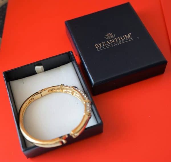 Vintage New Gold Plated Swarovski Bangle - Boxed - Image 4