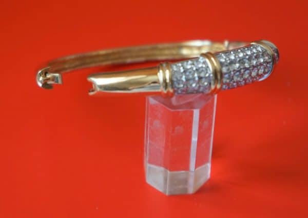Vintage New Gold Plated Swarovski Bangle - Boxed