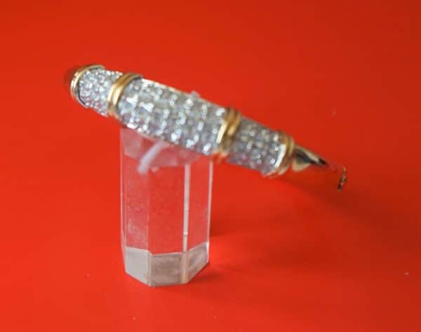 Vintage New Gold Plated Swarovski Bangle - Boxed - Image 5