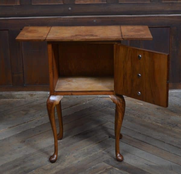 Edwardian Walnut Pot Cupboard/ Bedside Cabinet SAI3012 - Image 9