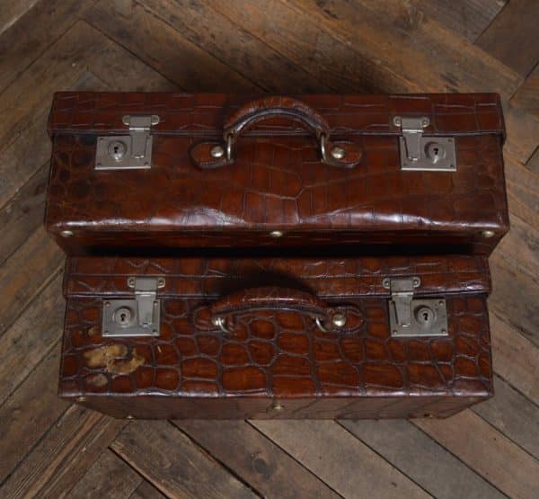 Pair Of Cawnpore Faux Crocodile Cases SAI2991 - Image 5