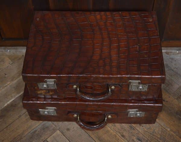 Pair Of Cawnpore Faux Crocodile Cases SAI2991 - Image 3