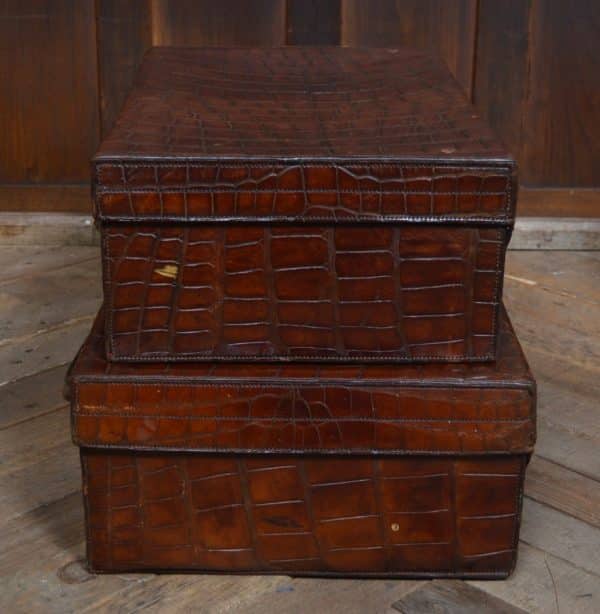Pair Of Cawnpore Faux Crocodile Cases SAI2991 - Image 2