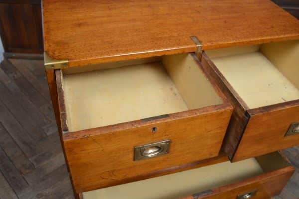 Victorian Mahogany Campaign Chest SAI2993 Antique Draws 17