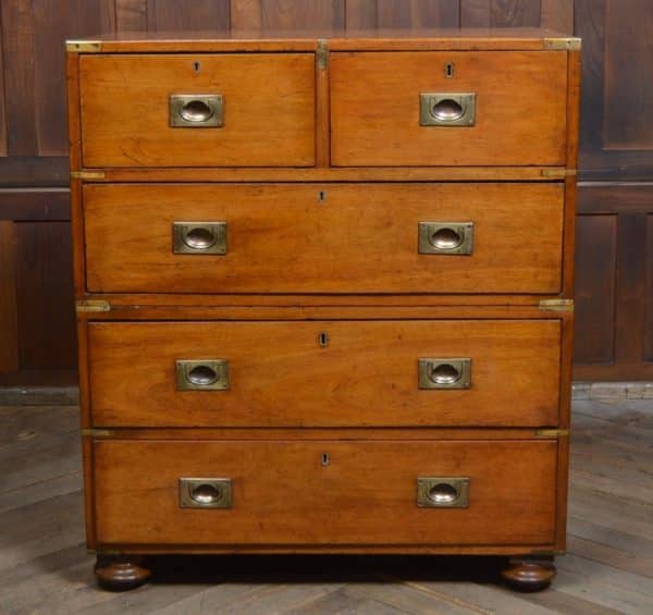 Victorian Mahogany Campaign Chest SAI2993 Antique Draws 3