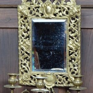 Edwardian Brass Mirrored Wall Sconce SAI2980 Antique Mirrors