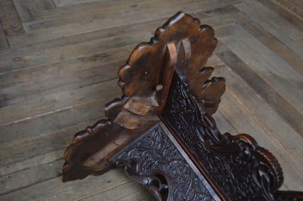 Middle Eastern Carved Hardwood Folding Table SAI3028 - Image 2