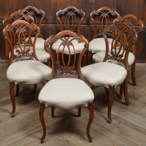 Set Of 8 Victorian Walnut Dining Chairs SAI3016 Antique Chairs