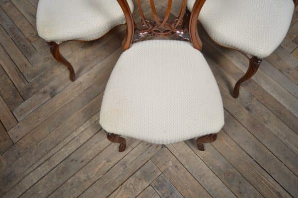 Set Of 8 Victorian Walnut Dining Chairs SAI3016 Antique Chairs 11