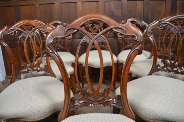Set Of 8 Victorian Walnut Dining Chairs SAI3016 Antique Chairs 10