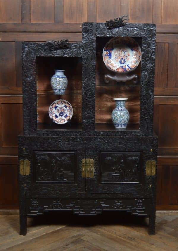 Chinese Ebonised Display Cabinet SAI2999 Antique Cabinets 3