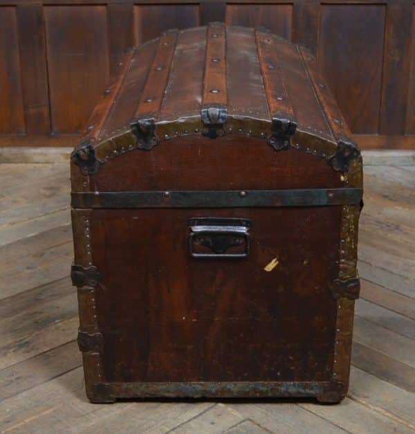 Vintage Canvas Domed Trunk SAI2977 - Image 6