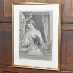 Framed Pencil Drawing By Miss Smith SAI3015 Antique Art