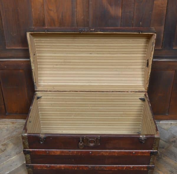Vintage Canvas Domed Trunk SAI2977 - Image 2