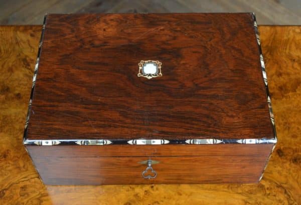 Victorian Rosewood Sewing / Jewellery Box SAI3033 Antique Boxes 10