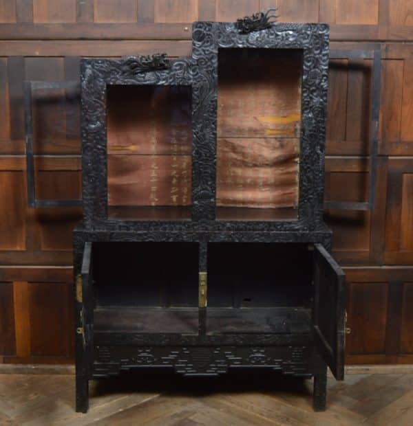 Chinese Ebonised Display Cabinet SAI2999 Antique Cabinets 18