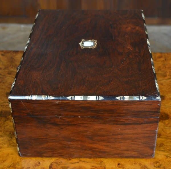 Victorian Rosewood Sewing / Jewellery Box SAI3033 Antique Boxes 9