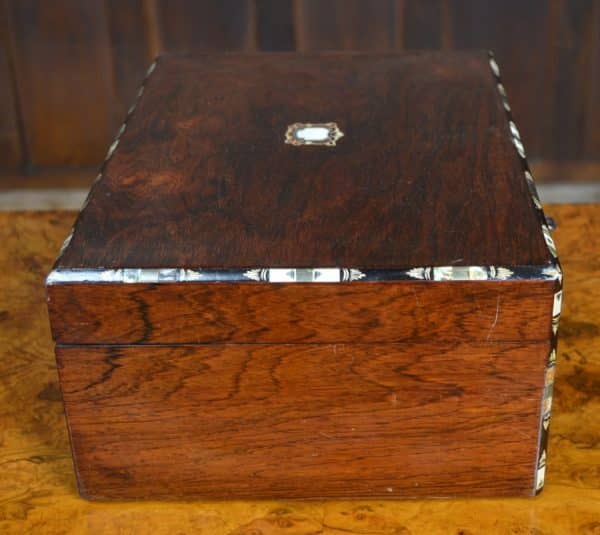 Victorian Rosewood Sewing / Jewellery Box SAI3033 Antique Boxes 7