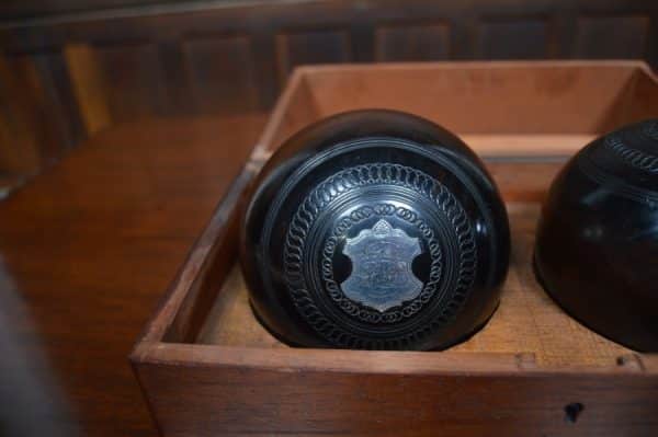 Presentation Wooden Lignum Vitae Lawn Bowls SAI2989 - Image 8