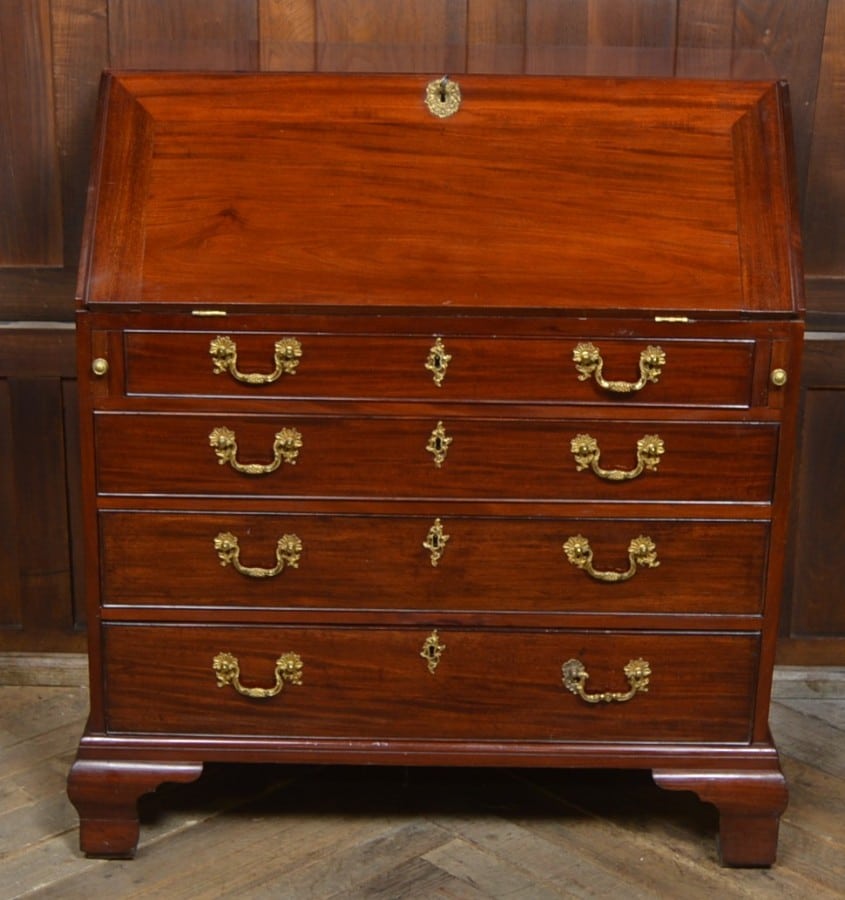 Antique mahogany store writing bureau