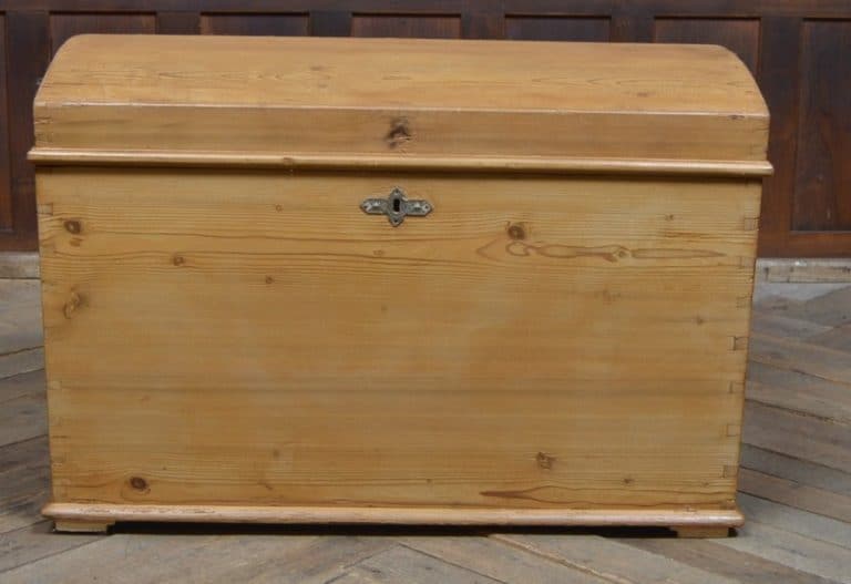 Victorian Pine Domed Top Trunk SAI3020 Antique Chests Victorian Pine Domed Top Trunk SAI3020