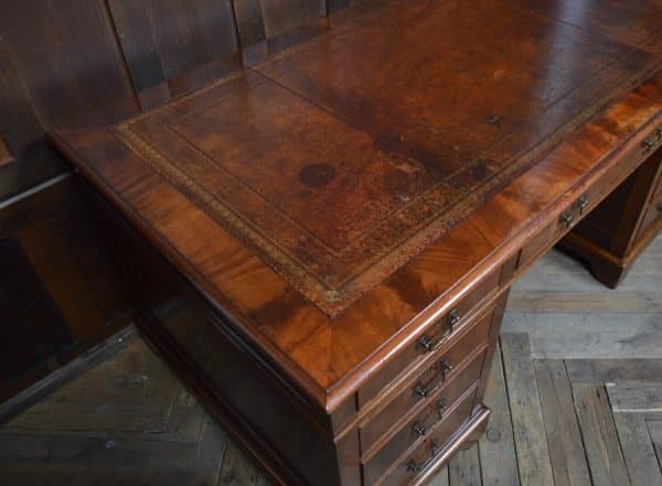 Edwardian Mahogany Knee-hole Desk SAI2985 Antique Desks 18