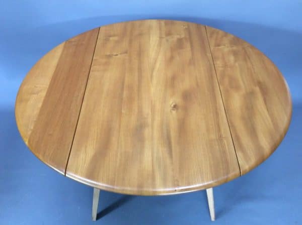 Mid Century Ercol Oval Drop Leaf Dining Table - Image 4