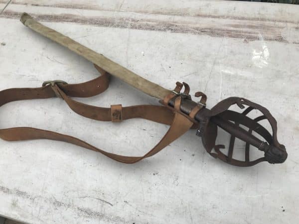 English Civil War Soldiers sword scabbard and belt Antique Swords 3