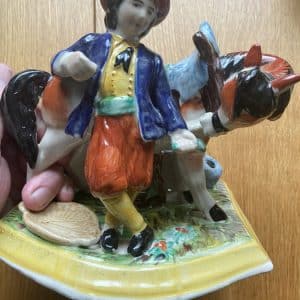 Reproduction Staffordshire Pottery Figurine Vintage