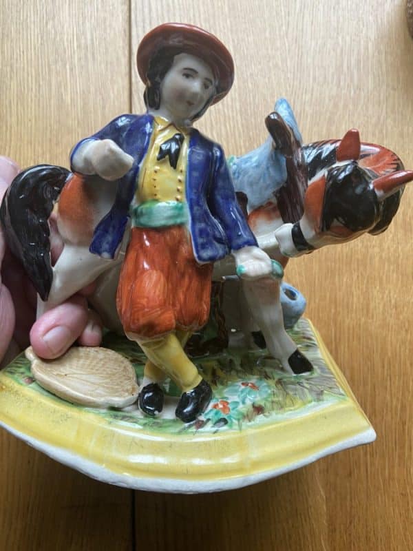 Reproduction Staffordshire Pottery Figurine Vintage 3